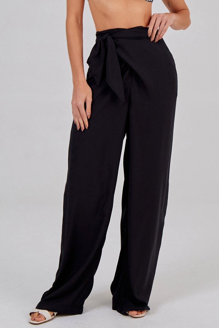Calça Viscose Savana Lisa Preta